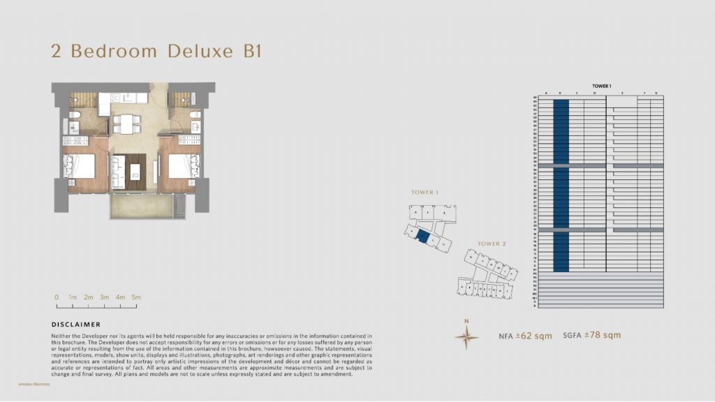 Apartemen Avania Residence unit tipe 2 Bedroom Deluxe B1