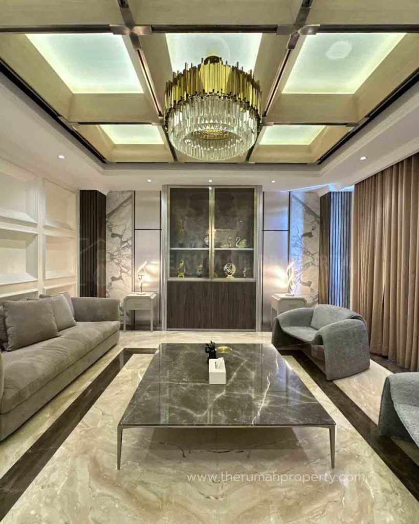 Rumah-Full-Furnished-Desain-Modern-Klasik-Unit-Fasilitas-Lift-Pribadi-Kolam-Renang-dan-AC-Central-3