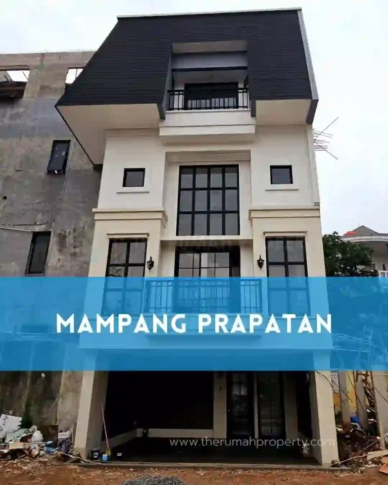 Rumah Cluster 3 Lantai Mampang Prapatan Desain American Classic (1)